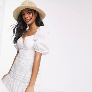 NWT ASOS white eyelet dress, fully lined
